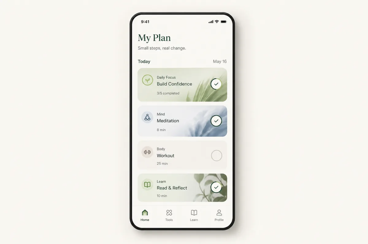 A personal plan built from your quiz answers